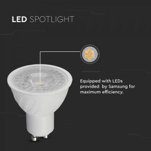 LED луничка 6W GU10 3000K Samsung чип VT-227D V-TAC | AVStore