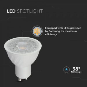 LED луничка 6W GU10 4000K Samsung чип VT-227D V-TAC | AVStore