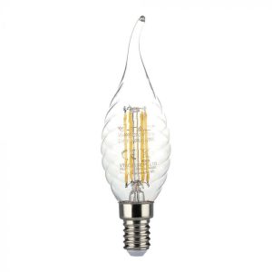 LED крушка 4W E14 3000K филамент VT-1995 V-TAC | AVStore