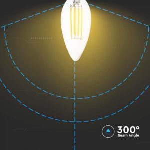 LED крушка 4W E14 4000K филамент VT-1986 V-TAC | AVStore