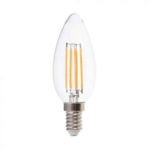 LED крушка 4W E14 6500K филамент VT-1986 V-TAC | AVStore