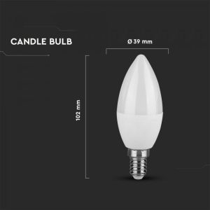 LED крушки 3бр. 4.5W E14 4000K VT-2076 V-TAC | AVStore