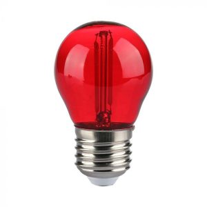 LED червена крушка 2W E27 филамент VT-2132 V-TAC | AVStore