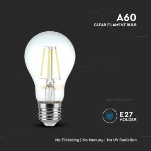 LED крушка 12W E27 4000K филамент VT-2133 V-TAC | AVStore
