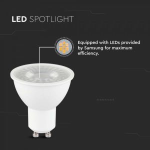 LED луничка 7.5W GU10 4000K Samsung чип VT-292 V-TAC | AVStore