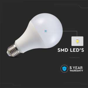 LED крушка 18W A80 3000K Samsung чип VT-298 V-TAC E27 | AVStore