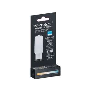 LED крушка 2.2W G9 4000K Samsung чип VT-11033 V-TAC | AVStore