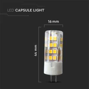 LED крушка 3.2W G4 4000K Samsung чип VT-234 V-TAC | AVStore