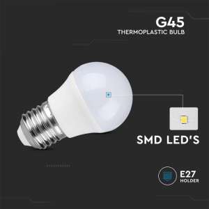 LED крушка 4.5W G45 6500K Samsung чип VT-246 V-TAC E27 | AVStore