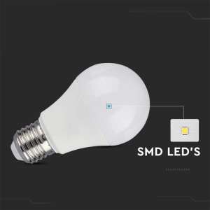 LED крушка 10.5W A60 6500K Samsung чип VT-211 V-TAC E27 | AVStore