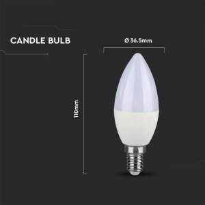 LED крушка 5.5W 3000K Samsung чип VT-293D V-TAC E14 | AVStore