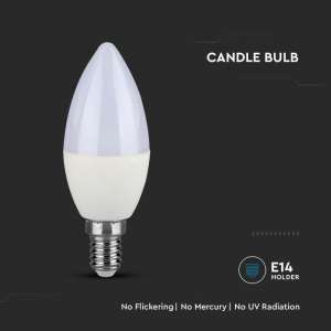 LED крушка 5.5W 3000K Samsung чип VT-293D V-TAC E14 | AVStore