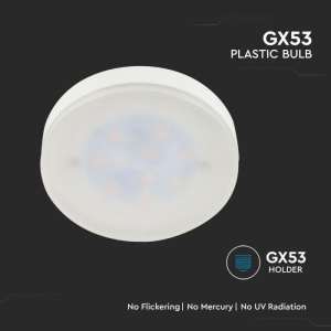LED крушка 6.4W GX53 6500K Samsung чип VT-207 V-TAC | AVStore