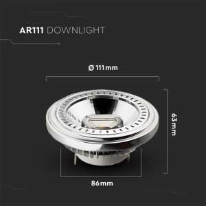 LED крушка 12W AR111 6400K VT-1110 V-TAC G53 | Rotozoom