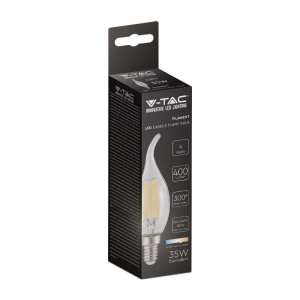 LED крушка 4W 3000K филамент VT-1997 V-TAC E14 | AVStore