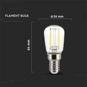 LED крушка 2W ST26 4000K филамент VT-1952 V-TAC E14 | AVStore