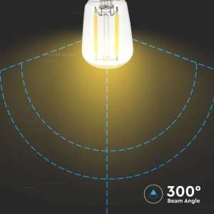 LED крушка 2W ST26 4000K филамент VT-1952 V-TAC E14 | AVStore