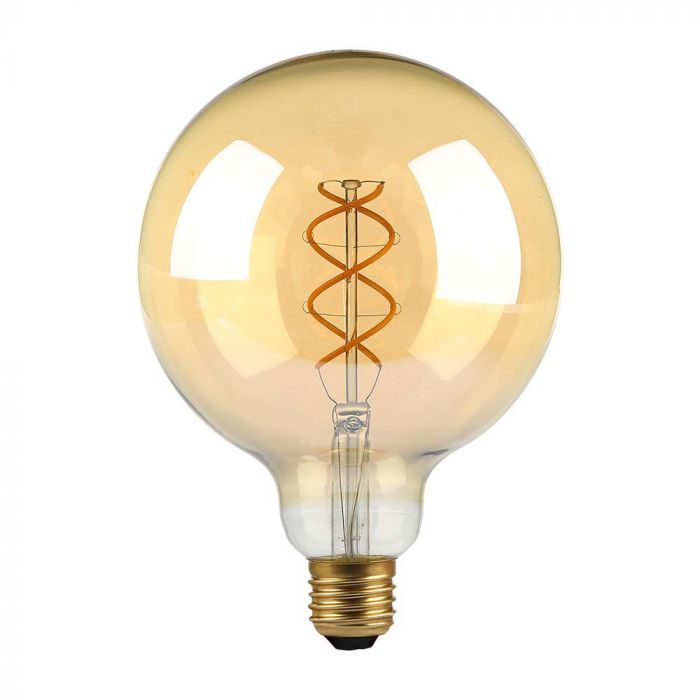 LED крушка 5W G125 1800K Амбър филамент VT-2085 V-TAC E27 | AVStore