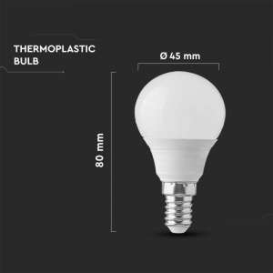 LED крушка 6.5W P45 6500K Samsung чип VT-270 V-TAC E14 | AVStore