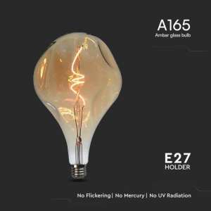 LED крушка 4W A165S 2700K Амбър филамент спирала VT-2269 V-TAC E27 | AVStore