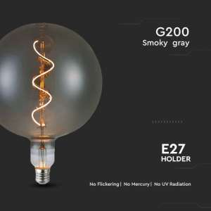 LED крушка 4W G200S 2700K Опушен филамент спирала VT-2271 V-TAC E27 | AVStore