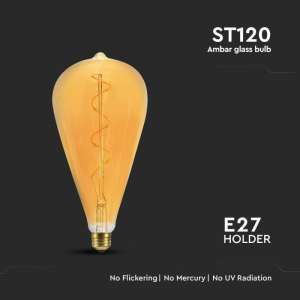 LED крушка 4W ST120 2700K Амбър филамент спирала VT-2273 V-TAC E27 | AVStore