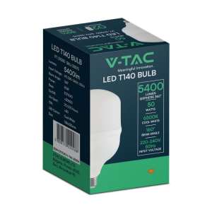 LED крушка 50W T140 6500K VT-21050 V-TAC E27 с адаптер за E40 | AVStore