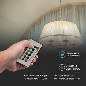 LED крушка SMART с дистанцианно управление 4.8W E14 RGB+4000K VT-2214 V-TAC | AVStore