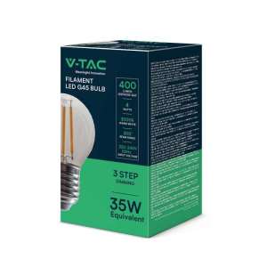 LED крушка 4W G45 3000K филамент VT-2704 V-TAC E27 | AVStore
