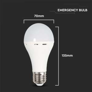 LED крушка аварийна 9W A70 4000K VT-509 V-TAC E27 | AVStore