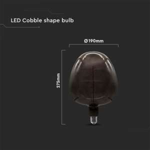 LED крушка 4W 2200K Ябълка черен филамент VT-2263 V-TAC E27 | AVStore