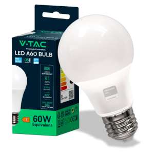LED крушка 8.5W A60 3000K Samsung чип VT-210 V-TAC E27 | AVStore