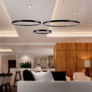 LED пендел акрилен кристал 57W 4000K V-TAC VT-7824 черен | Rotozoom