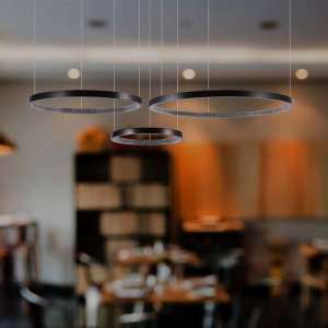 LED пендел акрилен кристал 57W 4000K V-TAC VT-7824 черен | Rotozoom