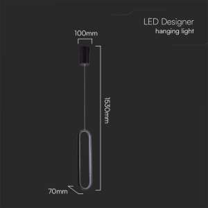 LED пендел висящ 13W 3000K V-TAC VT-7829 черен | Rotozoom