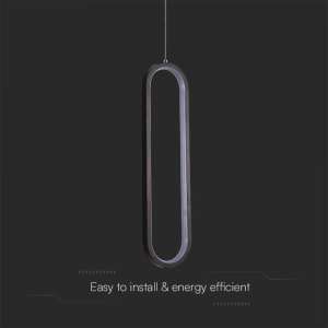 LED пендел висящ 13W 3000K V-TAC VT-7829 черен | Rotozoom