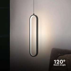 LED пендел висящ 13W 3000K V-TAC VT-7829 черен | Rotozoom