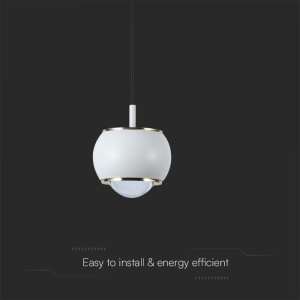 LED пендел висящ Ø100mm 9W 3000K V-TAC VT-7830 бял | Rotozoom