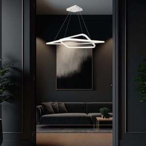 LED пендел правоъгълен 48W 3000K V-TAC VT-7909 бял | Rotozoom