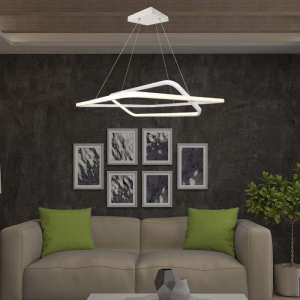 LED пендел правоъгълен 48W 3000K V-TAC VT-7909 бял | Rotozoom