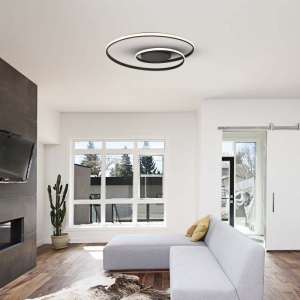 LED плафон кръгъл 48W 3000K VT-7911 V-TAC черен | AVStore