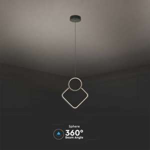 LED пендел висящ 12W 3000K V-TAC VT-7917 бял | Rotozoom