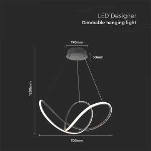 LED пендел висящ 49W 3000K V-TAC VT-7919 | Rotozoom