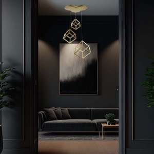LED пендел 46W 3000K V-TAC VT-7920 златист | Rotozoom