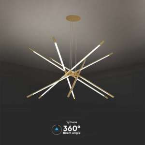 LED пендел златен 42W 3000K V-TAC VT-7922 | AVStore
