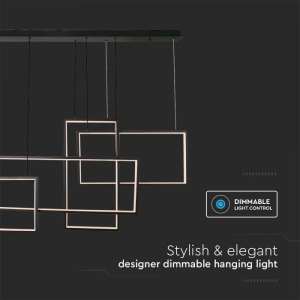 LED пендел висящ 45W 3000K V-TAC VT-7923 черен | AVStore