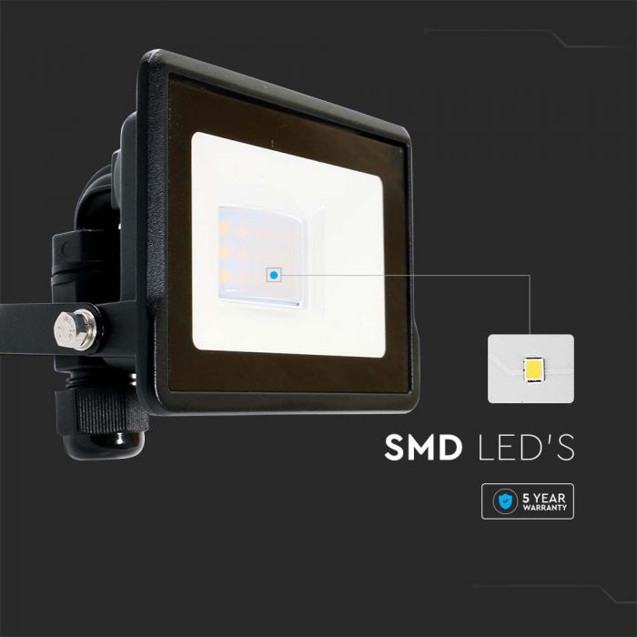 20304-i1_2 LED прожектор 10W 6500K Samsung чип VT-118 V-TAC черен | AVStore