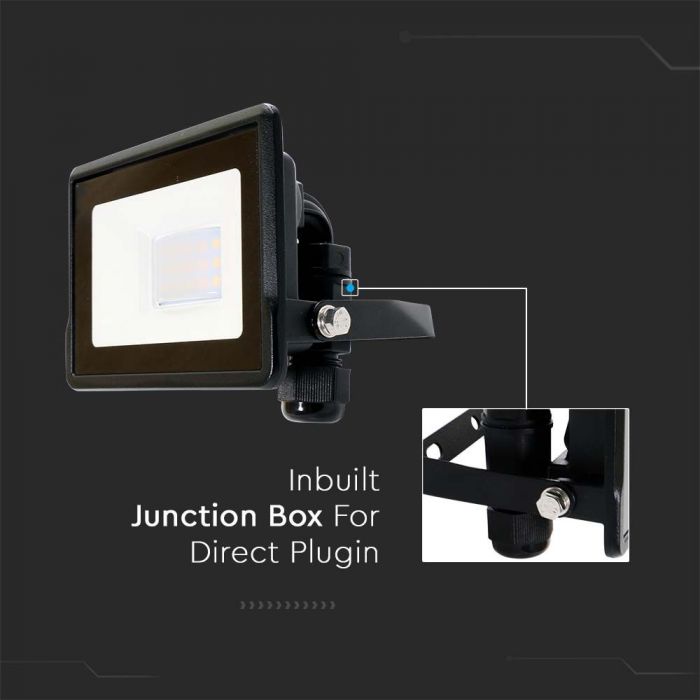 20304-i3_2 LED прожектор 10W 6500K Samsung чип VT-118 V-TAC черен | AVStore