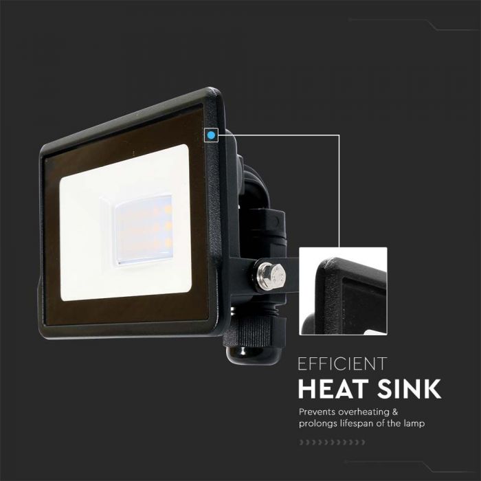 20304-i4_2 LED прожектор 10W 6500K Samsung чип VT-118 V-TAC черен | AVStore