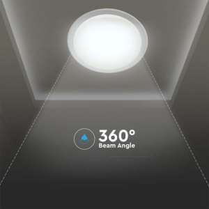 LED плафон кръгъл/блестящ 60/30W 3в1 с дистанционно управление VT-8555 V-TAC бял | Rotozoom